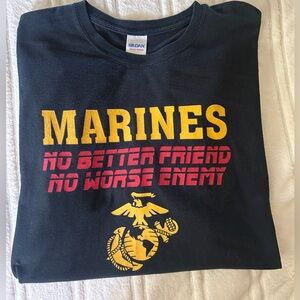 Gildan Marines Logo T Shirt XL Cotton